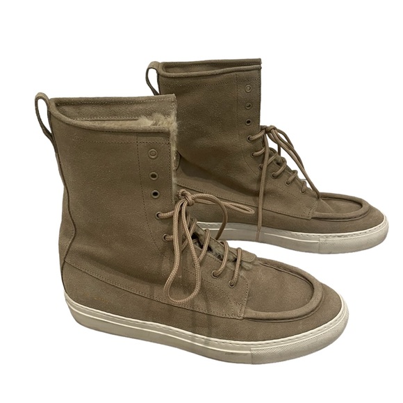 Common Projects Suede Leather Shearling Boots - Picture 8 of 11